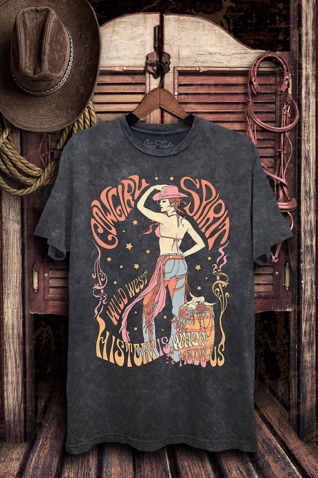 Cowgirl Spirit Wild West Graphic Top