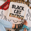 Black Cat Energy Comfort Colors Tee