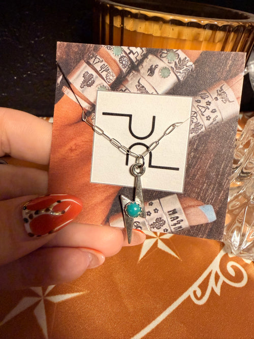 Aluminum Lightning Bolt Necklace