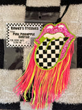 Checkered Tongue Freshie w Fringe