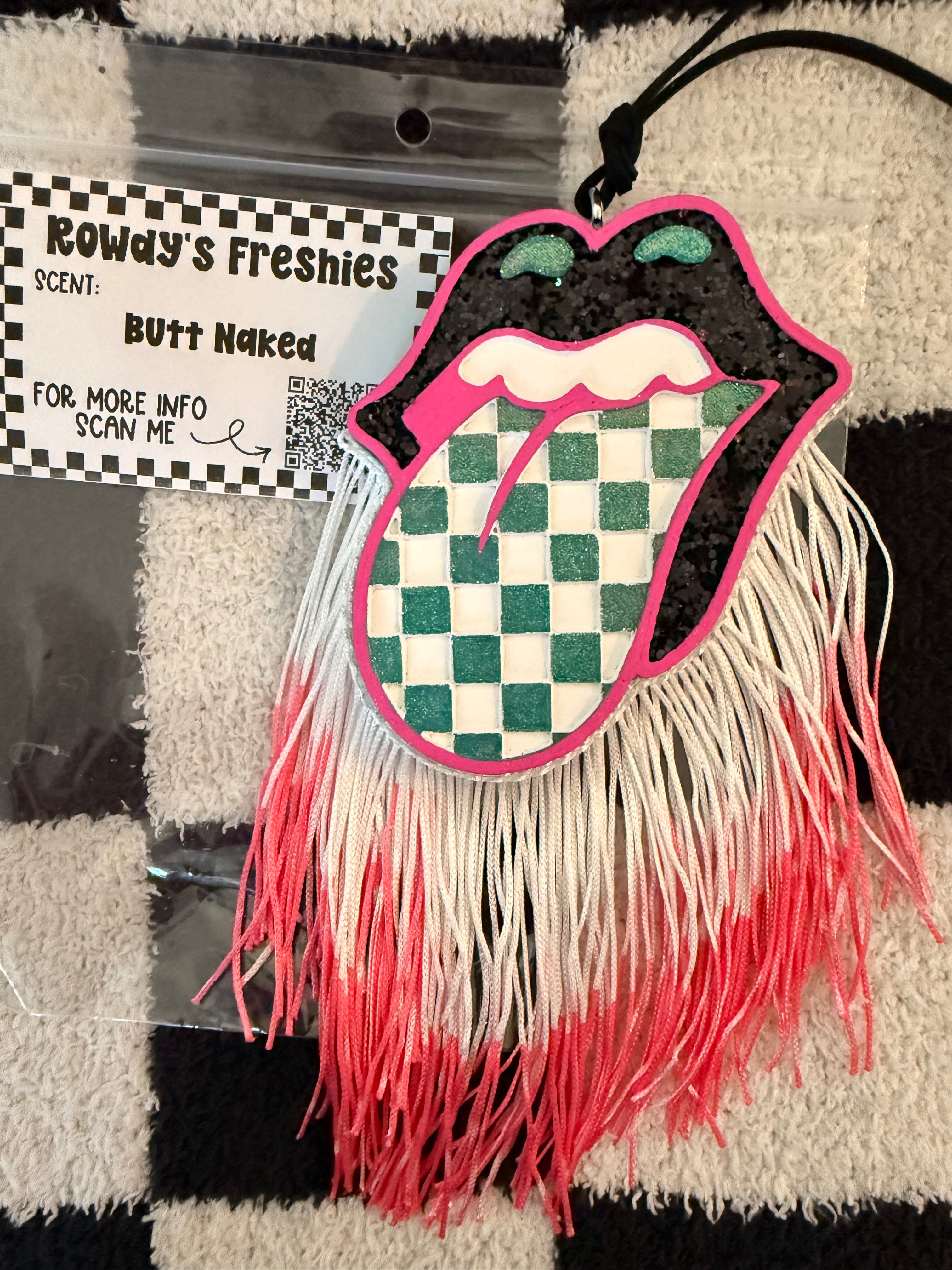 Checkered Tongue Freshie w Fringe