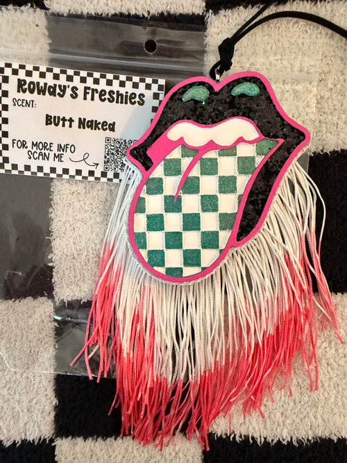 Checkered Tongue Freshie w Fringe