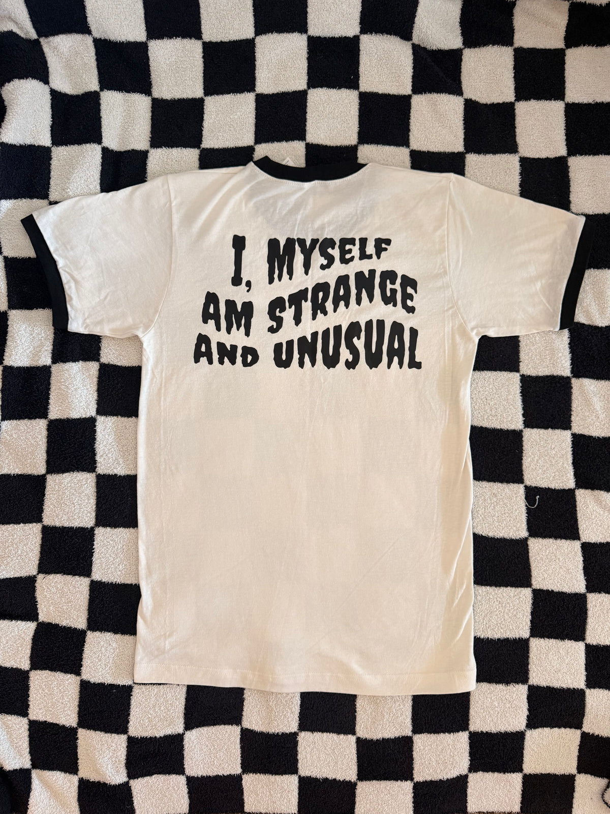 “Strange&Unusual” Ringer Tee